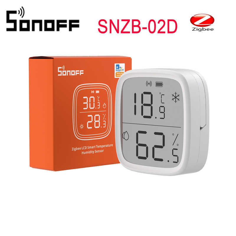 SONOFF SNZB-02D Zigbee พร้อมเซ็นเซอร์วัดความชื้นอุณหภูมิหน้าจอ Smart Home
