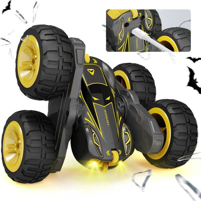 C Remote Control Car For Kids, 2.4Ghz RC Car Double Sided 360°Flip RC Stunt Cars With Lights&Type-C