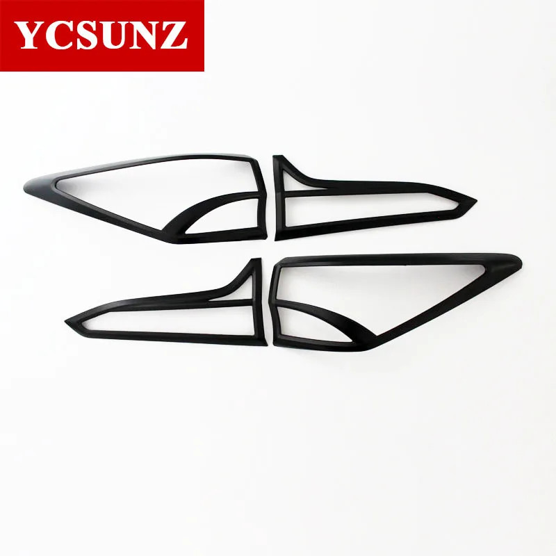 ABS Tail Light Cover For Toyota Fortuner Hilux SW4 2016 2017 2018 2019 Chrome Black Rear Lamp Hood