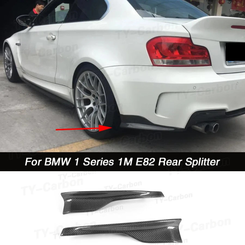 Carbon Fiber Car Rear Bumper Lip Diffuser Splitters for BMW 1Series 1M E82 M Coupe Bumper 2011 - 20