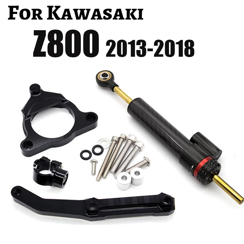 For Kawasaki Z800 2013-2018 Aluminum Adjustable Motorcycle Carbon Steering Stabilizer Safely Contro