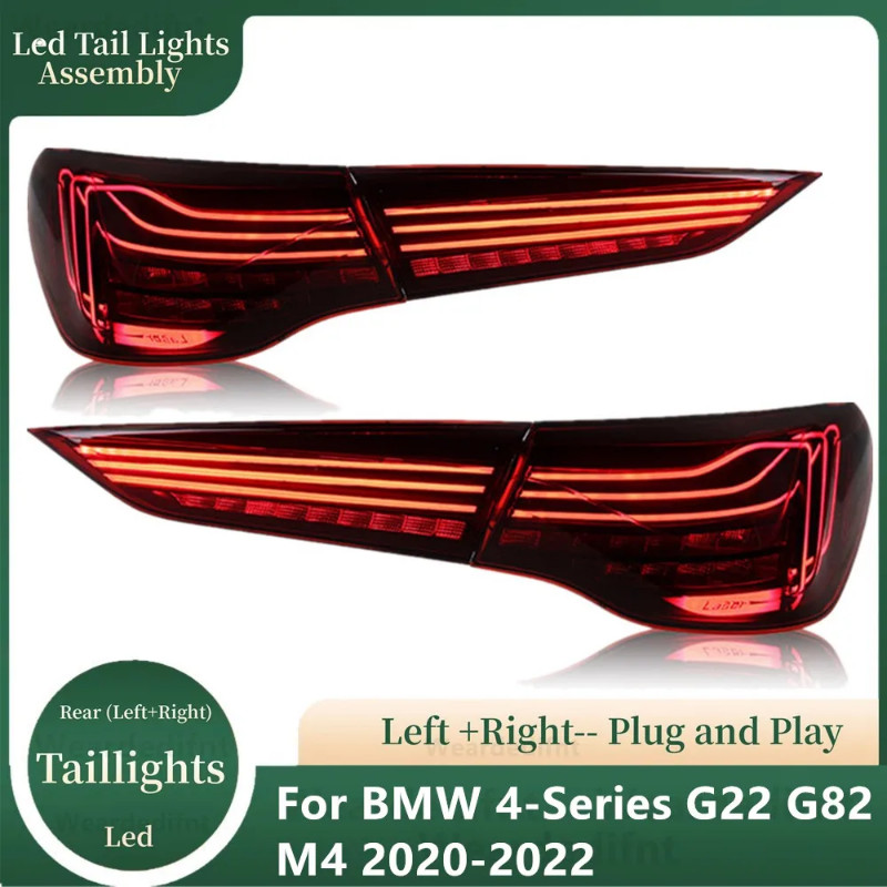 LED Taillights For BMW G22 G23 G26 G82 M4 CSL  4 Series Rear Tail Light Turn Signal Lamp Car Access