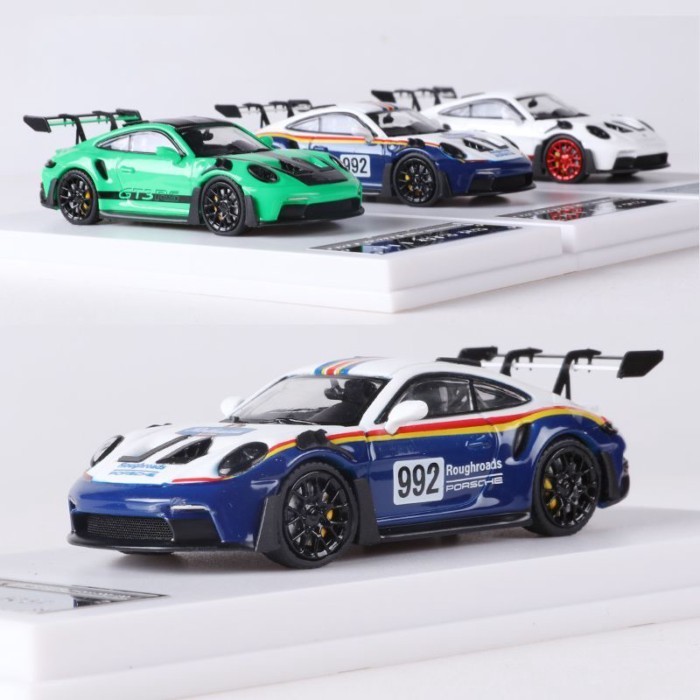 LMLF 1: 64 Porsche 911 GT3RS เคลือบหัวกวางจําลองรถรุ่นคอลเลกชัน