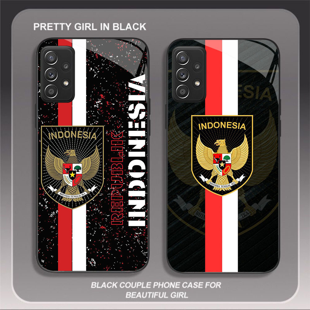 SAMSUNG HK-59 อินโดนีเซียโลโก้แก้วสําหรับSamsung A73 A32 A56 A53 A33 A72 A16 A52S A23 A13 A06 A26 A5