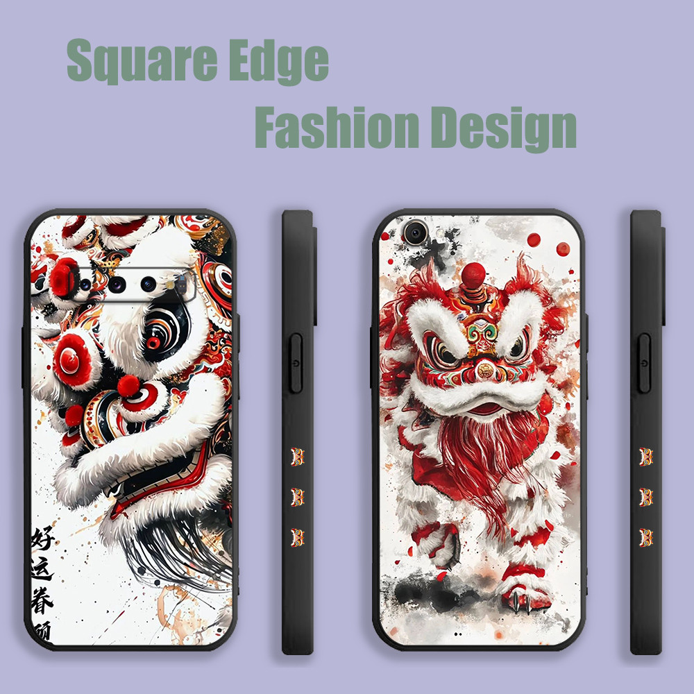 ปลอกสําหรับ Samsung A15 A25 S24 Ultra A55 S23 FE A35 Galaxy S24 Fe A56 Sayaw Ng Leon FRX08 เคสโทรศัพ