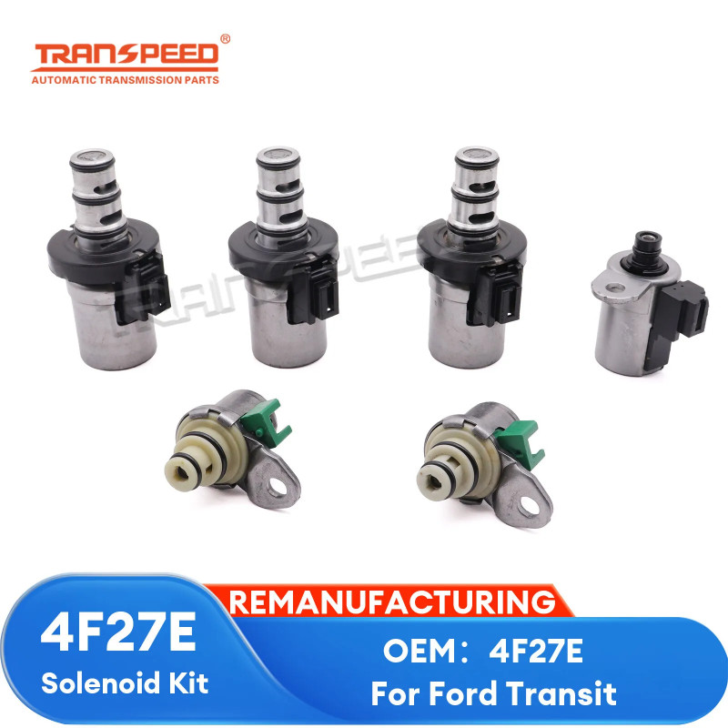TRANSPEED 4F27E FN4AEL Refurbish Transmission Valve Body Shift Solenoid Set For Ford Focus 2000-08
