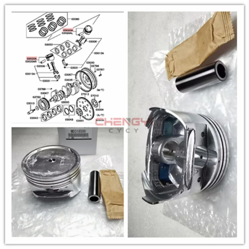 6G72 Brand New Engine Piston & Pin For Pajero Montero K76T K86W K96W V23W V43W V63W V73W MR350599 M