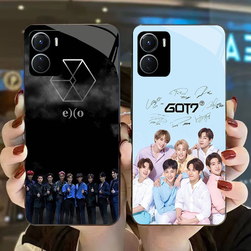 DJ-21 EXO Casing GLASS soft frame สีดํา VIVO iQOO Y16 Z9X Y17S Y15S Y15A Y56 Y36i Y01 Y36 U5X Y27S 5