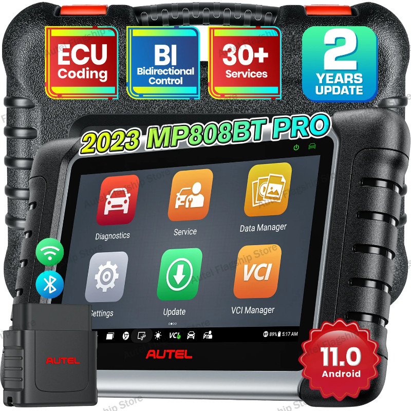 Autel MaxiPRO MP808BT Pro OBD2 Car Diagnostic Tool ECU Coding Refresh Hidden,38+ Service & VAG Guid