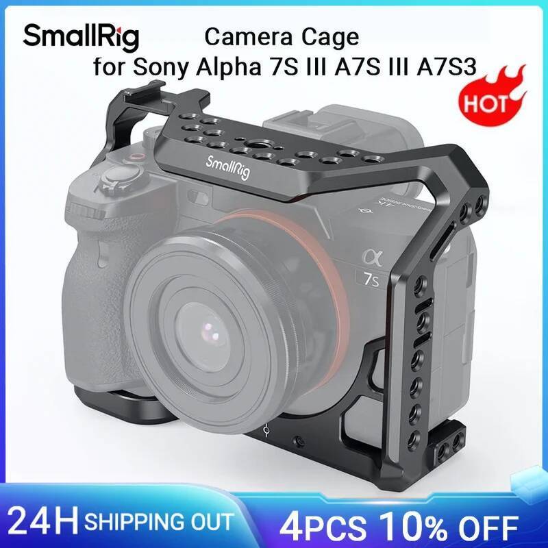 SmallRig a7s3 A7siii DSLR กรงสําหรับ Sony Alpha 7S III กล้องกรงรองเท้าเย็น Mount และ Nato Rail วิดีโ