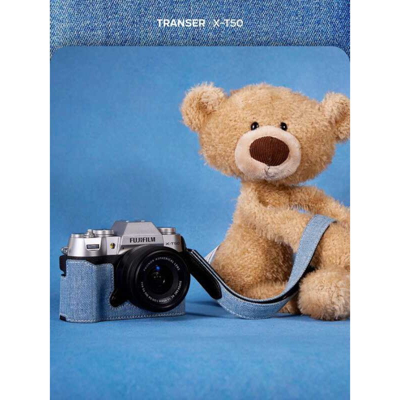 Fuji XT50 Denim Protective Case Leather Case Camera Case Accessories TRANSER Denim Series