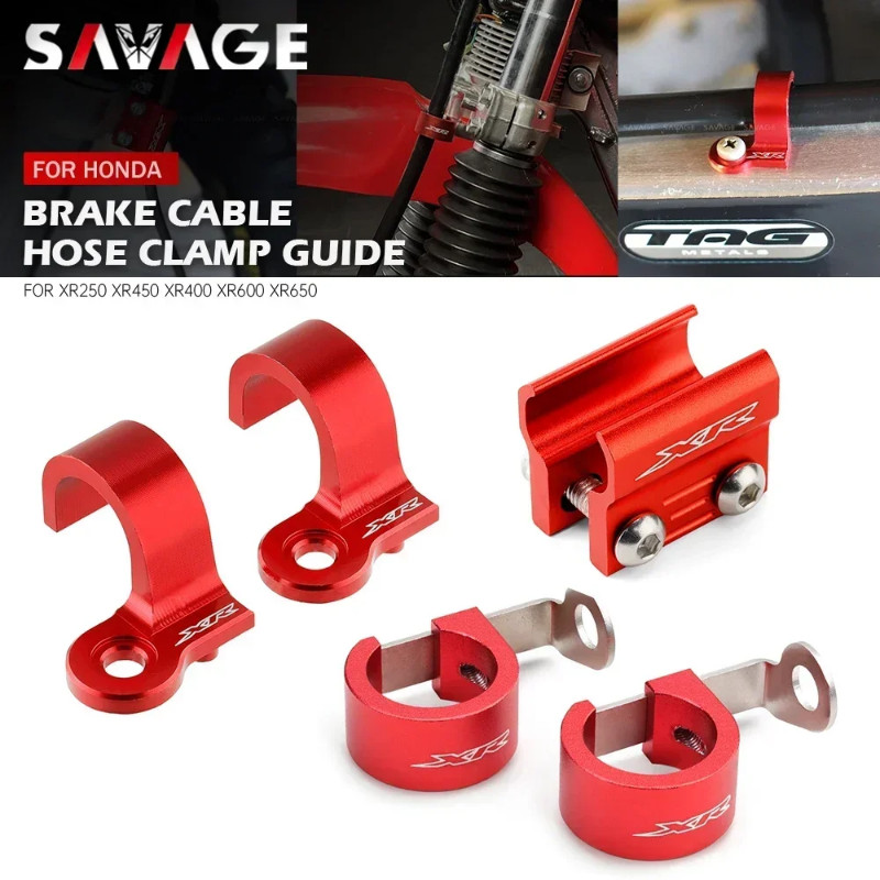 2023 XR Brake Line Hoses Clamp For Honda XR250L XR250R XR650R XR650L XR250 XR400 XR600 Brake Cable