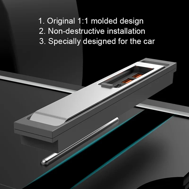 USB Hub 27W Quick Interior Charger Intelligent USB Docking Station Shunt Hub Replacement Accessorie