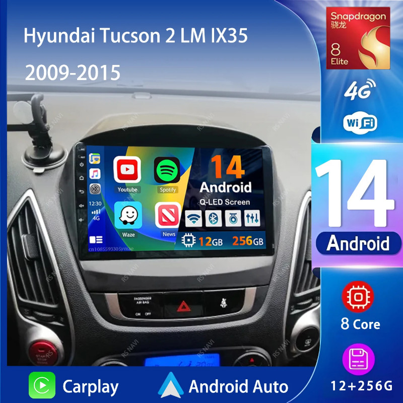 Android 14 Carplay Auto Car Radio Multimedia Player For Hyundai Tucson 2 LM IX35 2009-2015 Autoradi