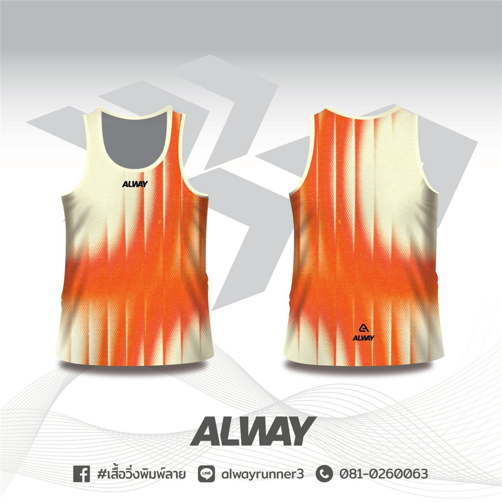 นี่คือแบรนด์ Alway พิมพ์เสื้อกั๊กวิ่ง 001