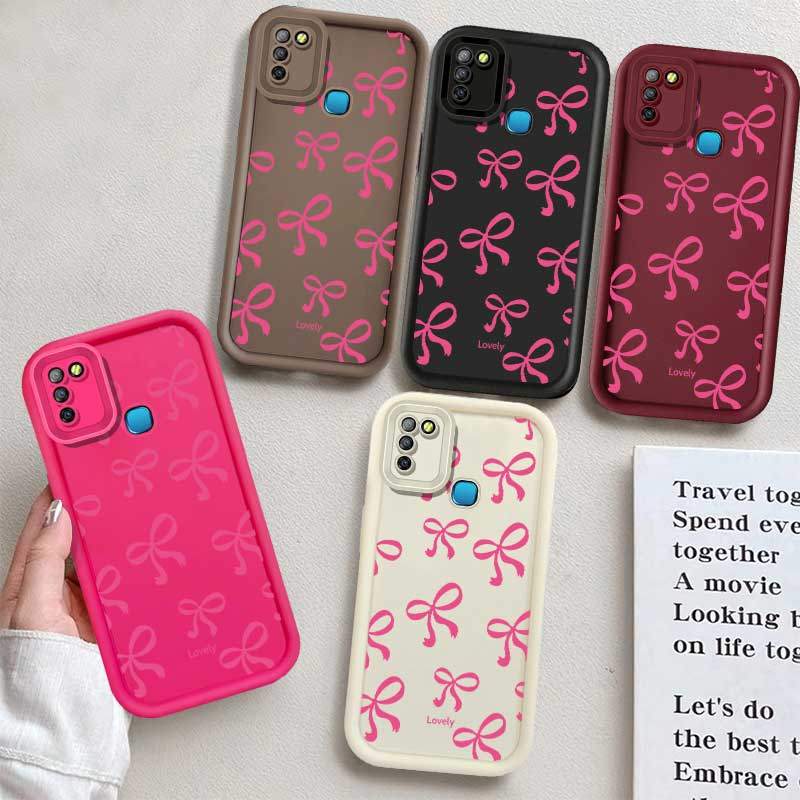 Insแฟชั่นน่ารักสีชมพูโบว์เคสโทรศัพท์สําหรับInfinix X650B X655F X655C X657B X657C X665E X669C X670 X6