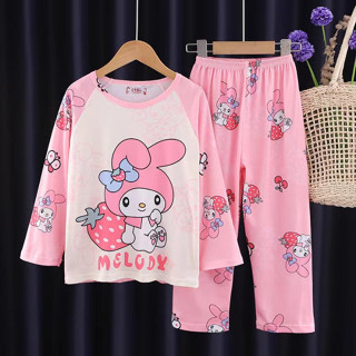 ลดกระหน่ำ! กางเกงนอน SpongeBob สำหรับเด็กชายและหญิง แขนยาว ค…