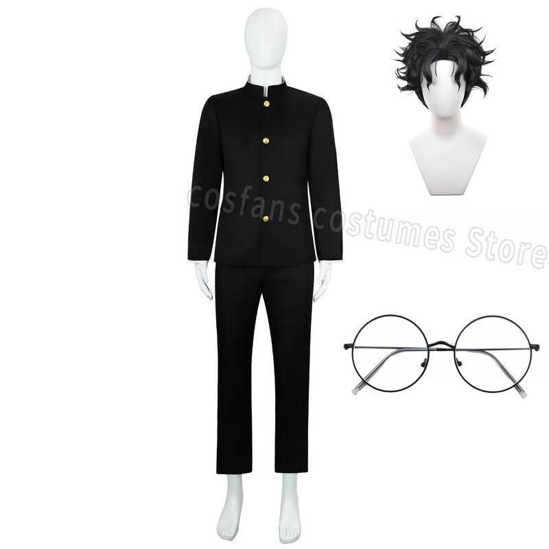 C Ken Takakura Cosplay Costume Wig Anime Dandadan Okaren School Uniform Black Jacket Pants Gakuran