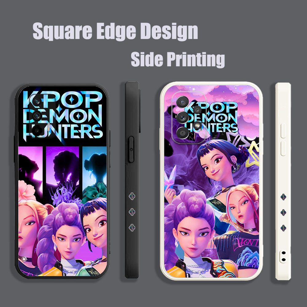 ปลอกสําหรับOPPO A71 F9 Pro Reno6 Z Reno5 A94 A8 A31 2020 A1K A7X Kpop Demon Huntersสีชมพูสุนทรียศาสต