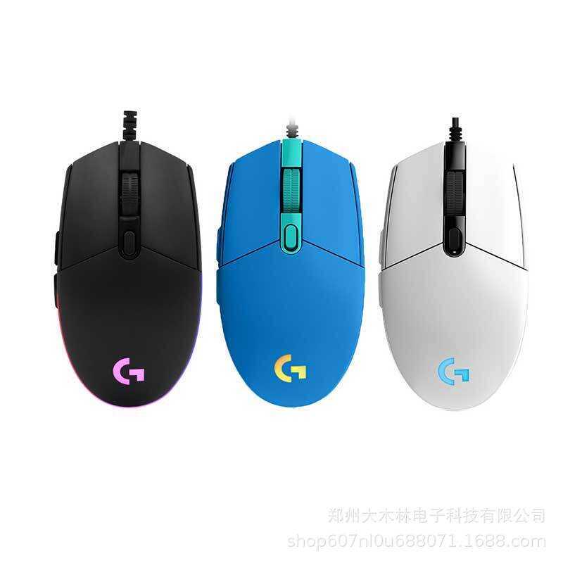 เมาส์เกมสํานักงานแบบมีสาย Logitech G102 เมาส์ Logitech G102G203