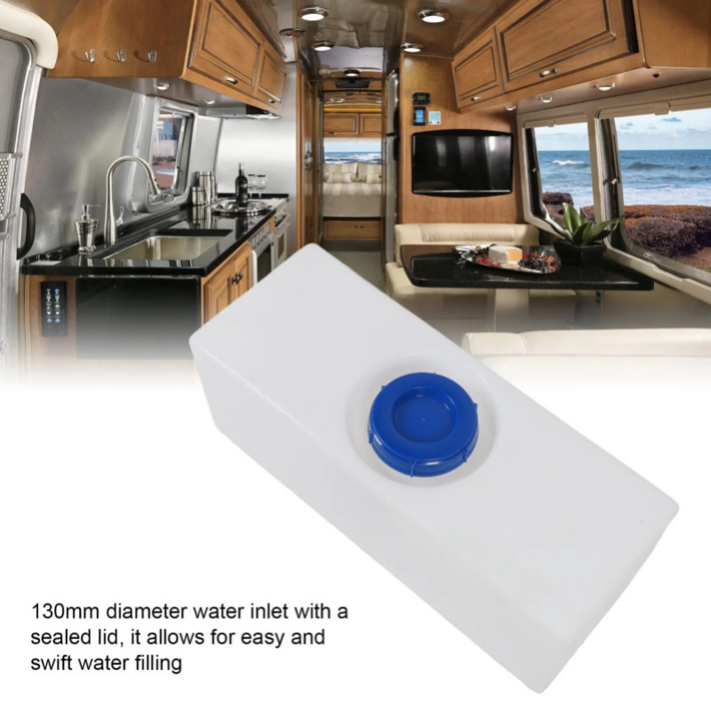 15 Gallons RV Fresh Water Holding Tank LLDPE 130mm Water Inlet Storage Tanks for RV Trailer Camper