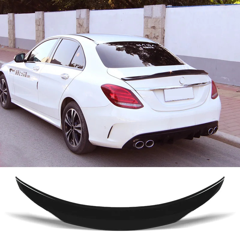 Carbon Paint Spoiler for Benz W205 C260 Sedan C-class 4 Door C43 C63 AMG Rear Ducktail Wing Trunk T
