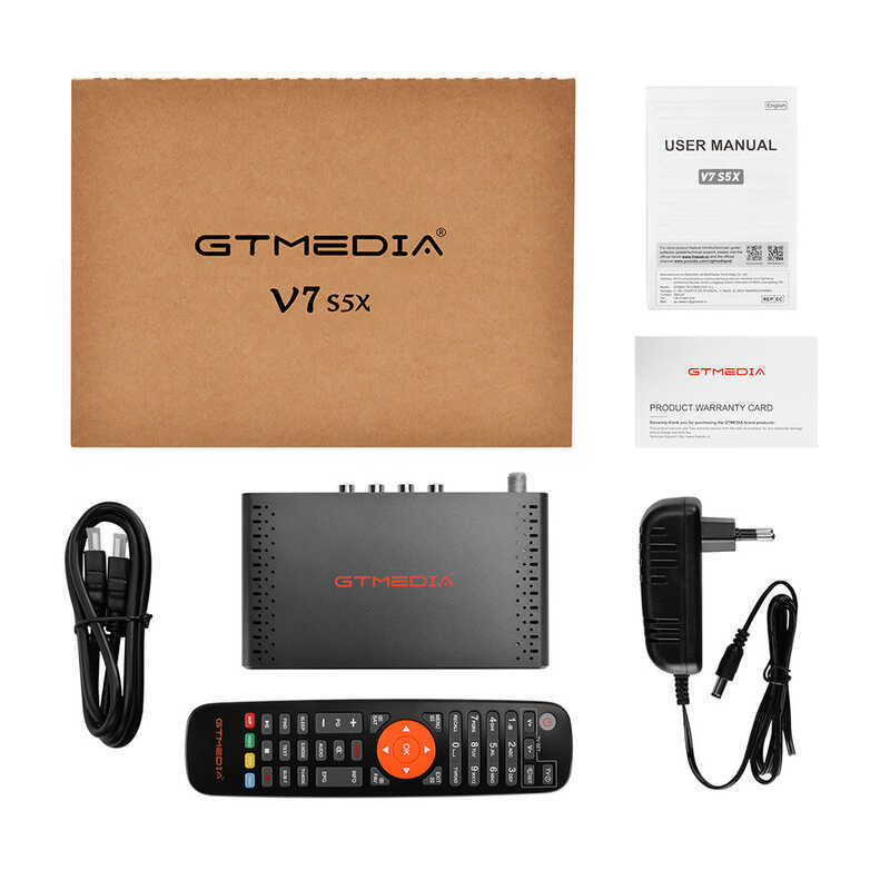 V7 S5X DVB-S/S2/S2X Set-Top Box V7S HD 1080P พร้อม mt7601wifi เสาอากาศ gtmedia