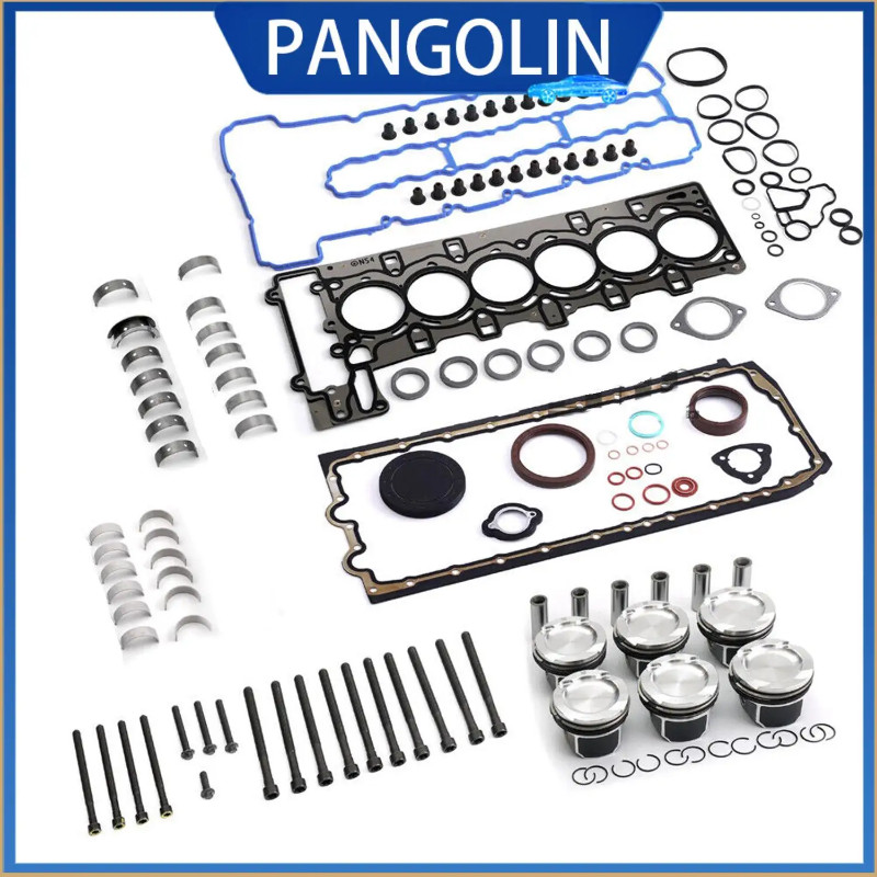 PANGOLIN Rebuild Kit Pistons Bearings Gasket Set For BMW N54 3.0L Engine 335i 135i 535i 740i X6 E90