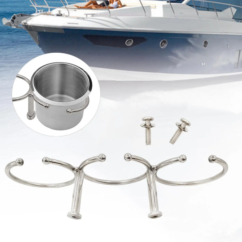 Drink Cup Holder Easy to Clean Sturdy Marine Cup Holder Stainless Steel Cup Holder Universal Drink