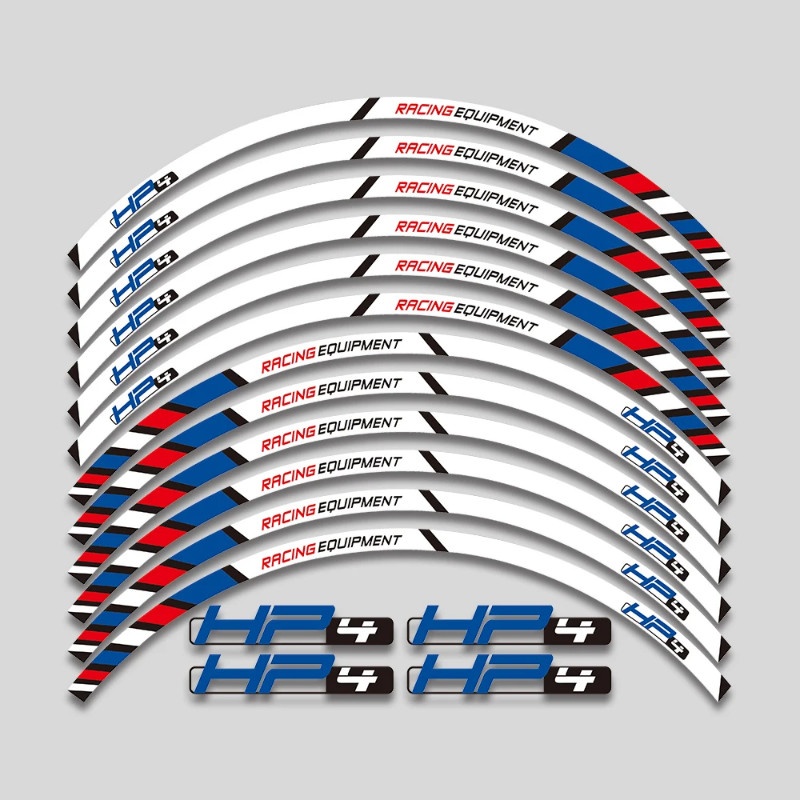 Motorcycle Accessories Rim Wheels Stickers Reflective Stripe Decorate Decals For BMW HP4 HP6 hp 4 6