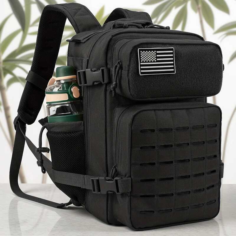 C 25L Tactical Backpack Outdoor Fitness Backpack MOLLE Backpack Women's/Men's Hiking Survival Backp