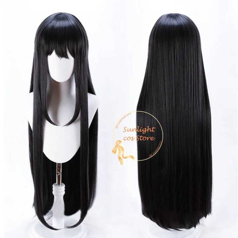 C High Quality Akemi Homura Cosplay Wig Long Black Wig Women Cos Anime Wigs Heat Resistant Syntheti