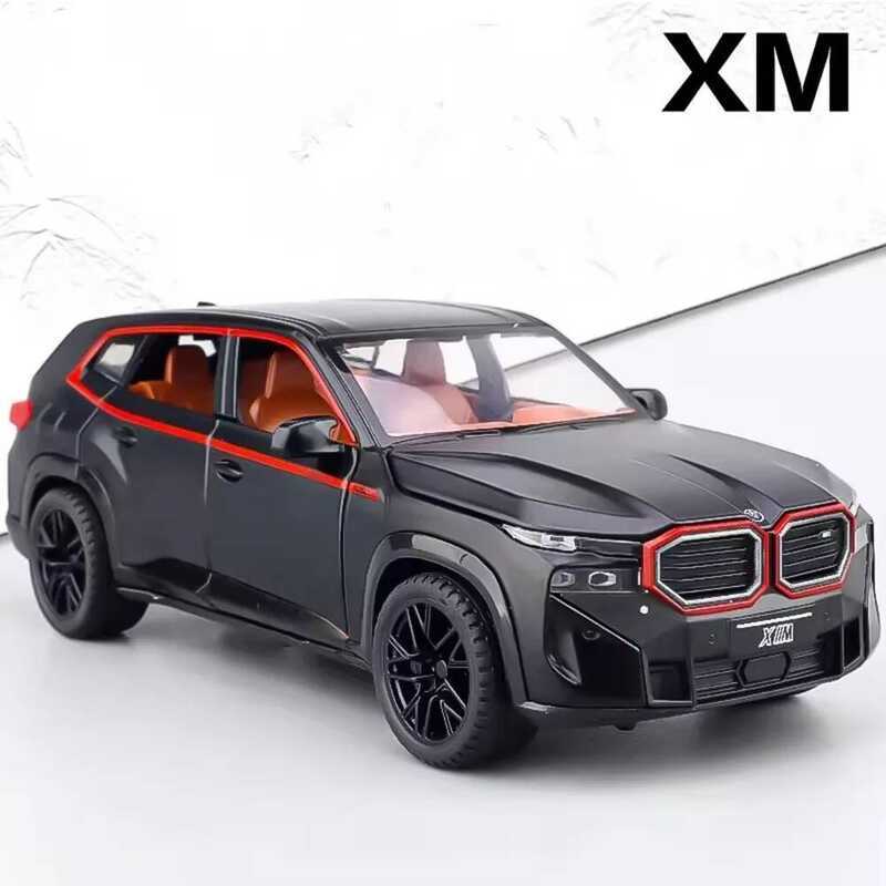 C 1:24 Scale BMW XM Toys Cars Models Alloy Diecast 6 Doors Opened Miniature Vehicles Pull Back Ligh