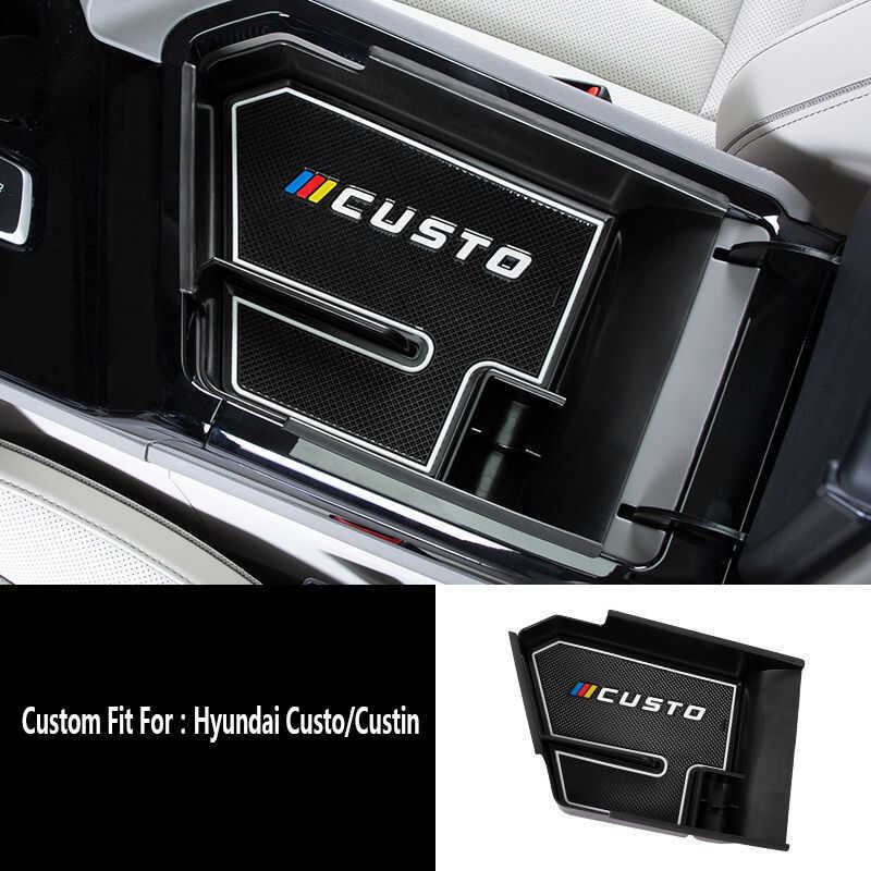 Hyundai Custo/Custin Auto Central Box Armrest Storage izer อุปกรณ์ตกแต่งภายในอะไหล่วัสดุ ABS