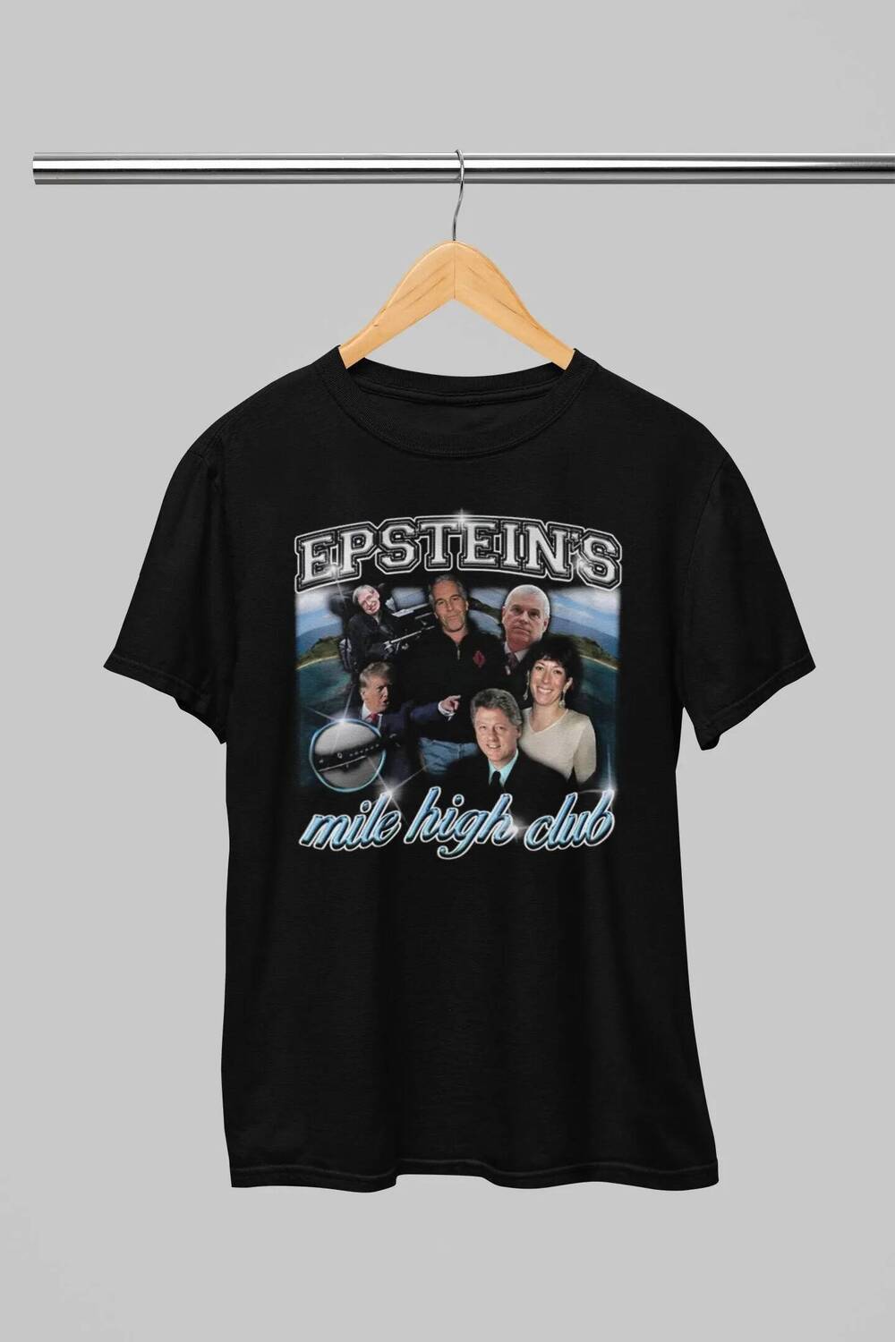 เสื้อยืดดีไซน์ Epstein Mile High Club สไตล์ Jeffrey