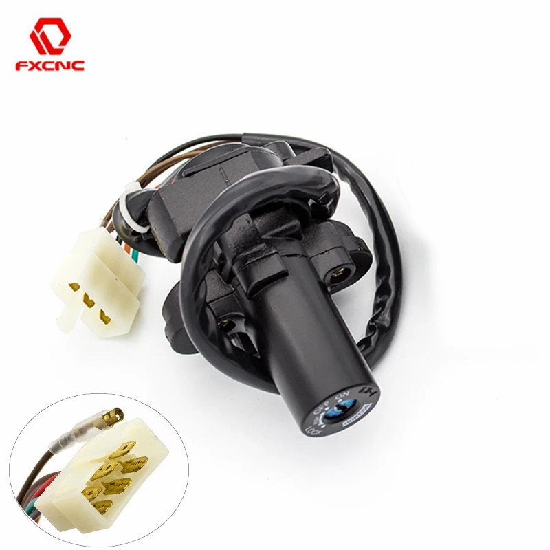 7 Wires Motorcycle Switch Ignition Key Set For Kawasaki Ninja ZX6R ZX7R ZX-7R ZX9R ZX750 ZX600 ZZR4