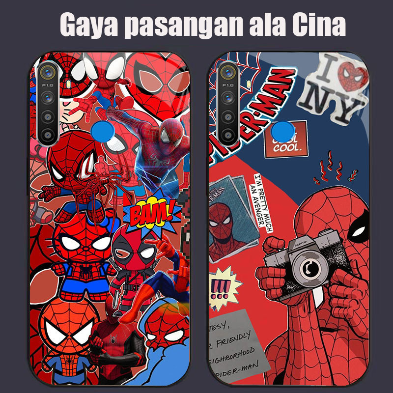 DK-71 Marvel X men Casing GLASS soft frame สีดํา OPPO Realme Narzo Reno F27 20 C65 3 5i 5 20A 7 3i 1