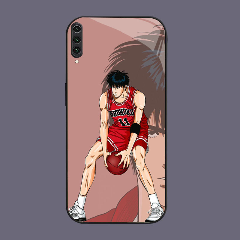 DK-82 อะนิเมะ Slam Dunk Casing GLASS soft frame สีดํา Samsung Note A70 10Plus A7 A70S A10 A02 A50 10