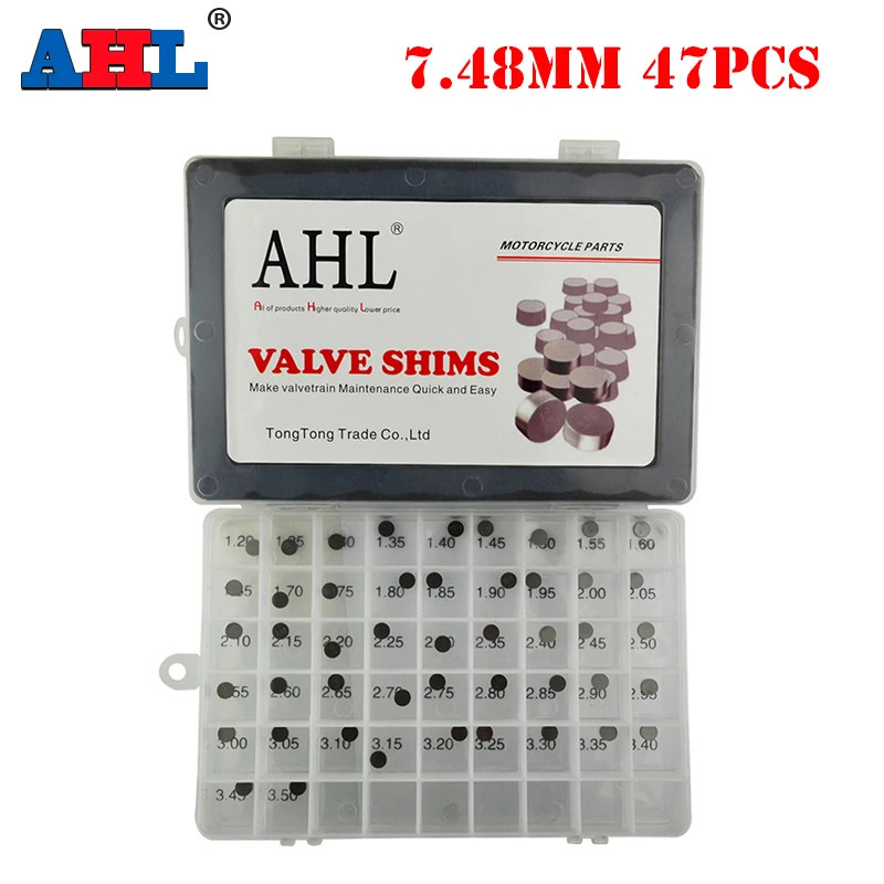 47pcs Motorcycle Parts Adjustable 7.48mm Valve Shim Kit For YAMAHA YZF-R1 WR250F YZF-R6 YZ250F YZF6