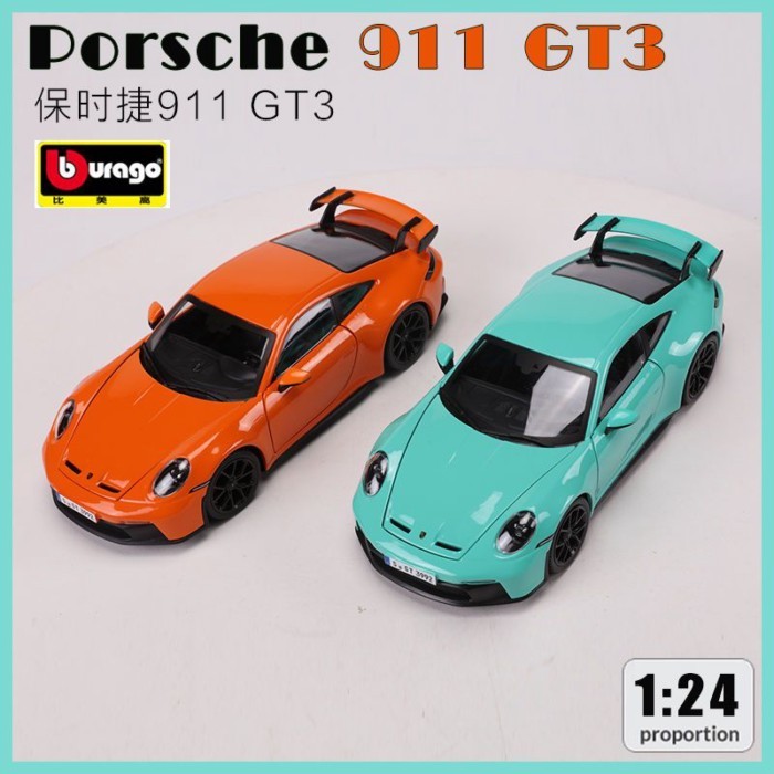 Bburago Bburago 1: 24 Porsche Porsche 911 GT3 จําลองรถสปอร์ตโมเดลรถ