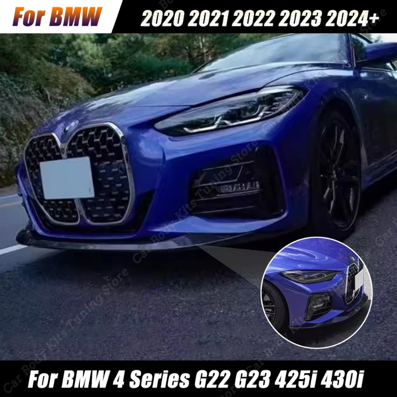Car Front Bumper Lower Diffuser Spoiler Lip Front Shovel For BMW 4 Series G22 G23 425i 430i 2020-20
