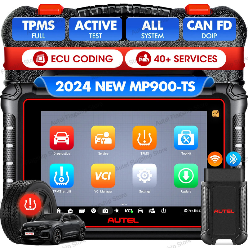Autel MaxiPRO MP900TS Car TPMS Diagnostic Tools OBD2 Scanner MX-Sensor Program ECU Coding Active Te