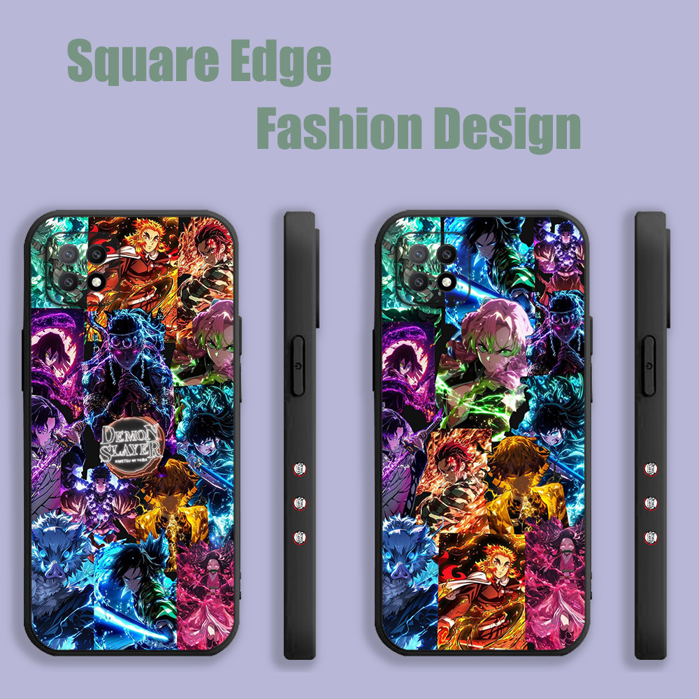 เคสสําหรับ Samsung Galaxy S25 S25 ULTRA A16 A36 Demon Slayer FRX03 เคสโทรศัพท์ขอบสี่เหลี่ยม