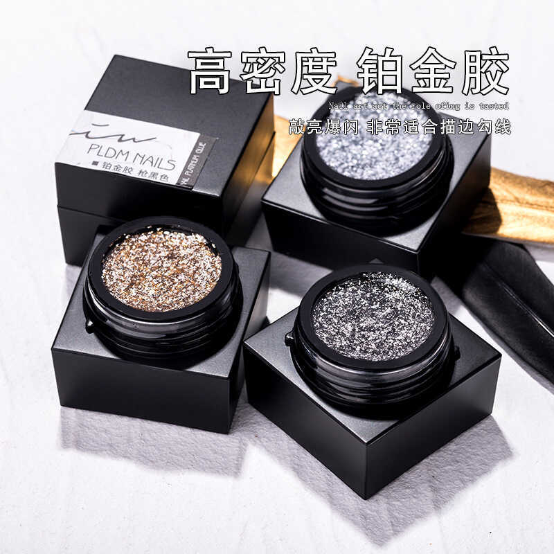 ญี่ปุ่นเล็บ High-Density Platinum กาว Strobe ทาสี Phototherapy กาวร้านเล็บที่มีอยู่ Hook Edge Pu