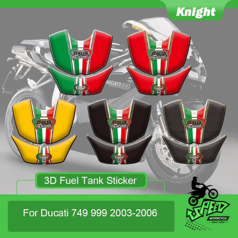 Motorcycle 3D Fuel Tank Cap Pad Protector Fuel Tank Anti-Slip Sticker Suitable for Ducati 749 999 2