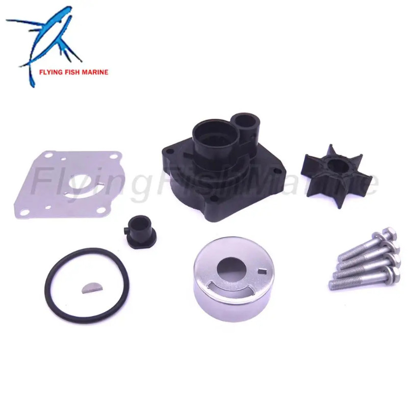 Outboard Engine 61N-W0078-11 61N-W0078-13 Water Pump Repair Kit with Housing for 25HP Boat Motor, 1