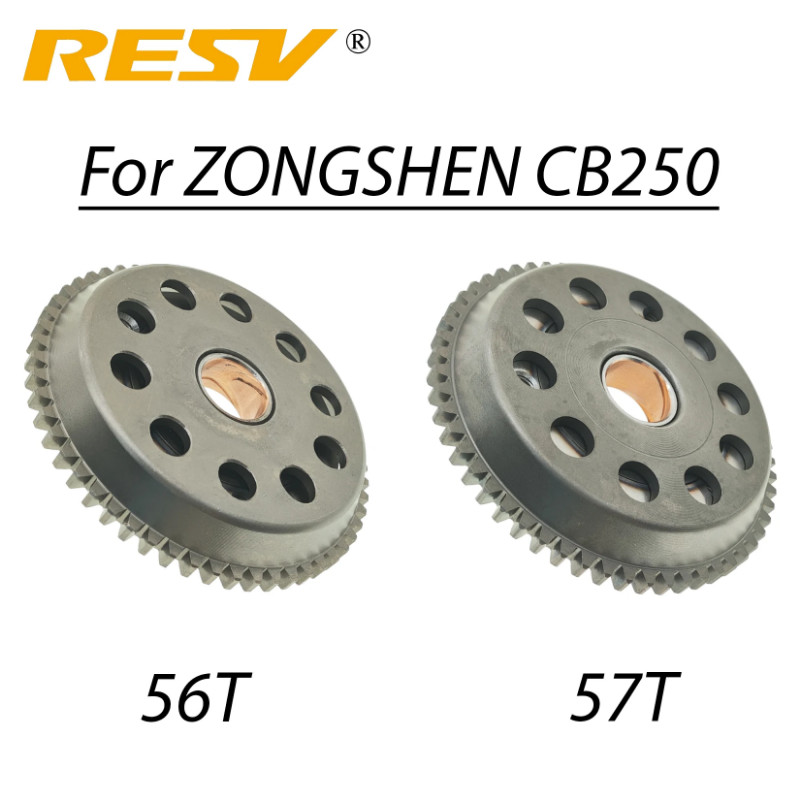 RESV 56T 57T for Zongshen CB200 CB250 CQR250 CB CBQ 250cc One Way Starter Start Up Clutch Assy. Hyp