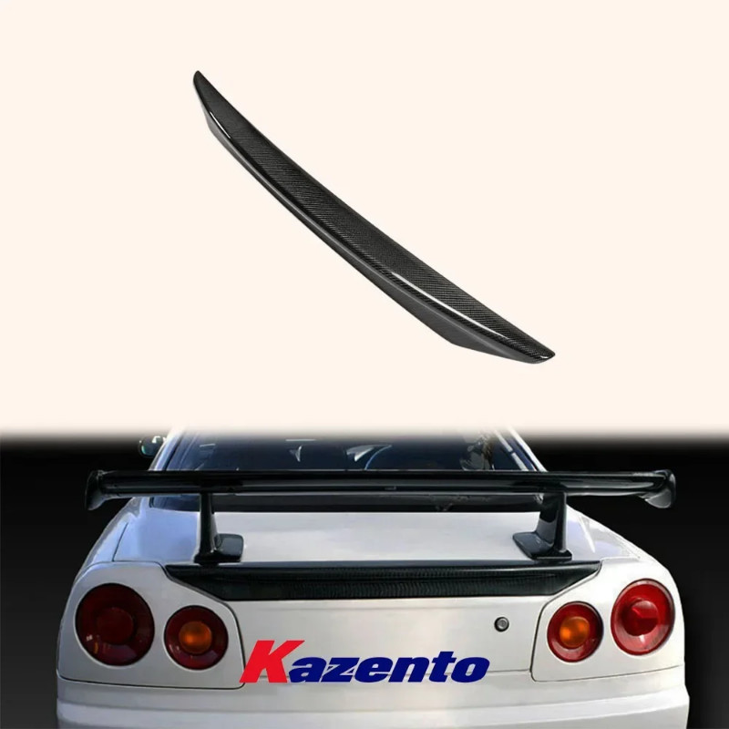 For Nissan R34 GTR GTT MI Style Rear Spoiler Carbon Fiber