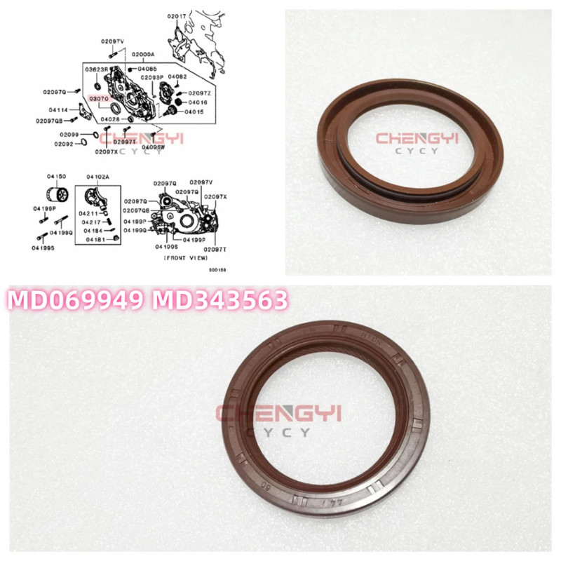 4G64 4G69 Engine Crankshaft Front Oil Seal For Pajero Montero C53A E55A V11W V14W V24V V31W MD06994