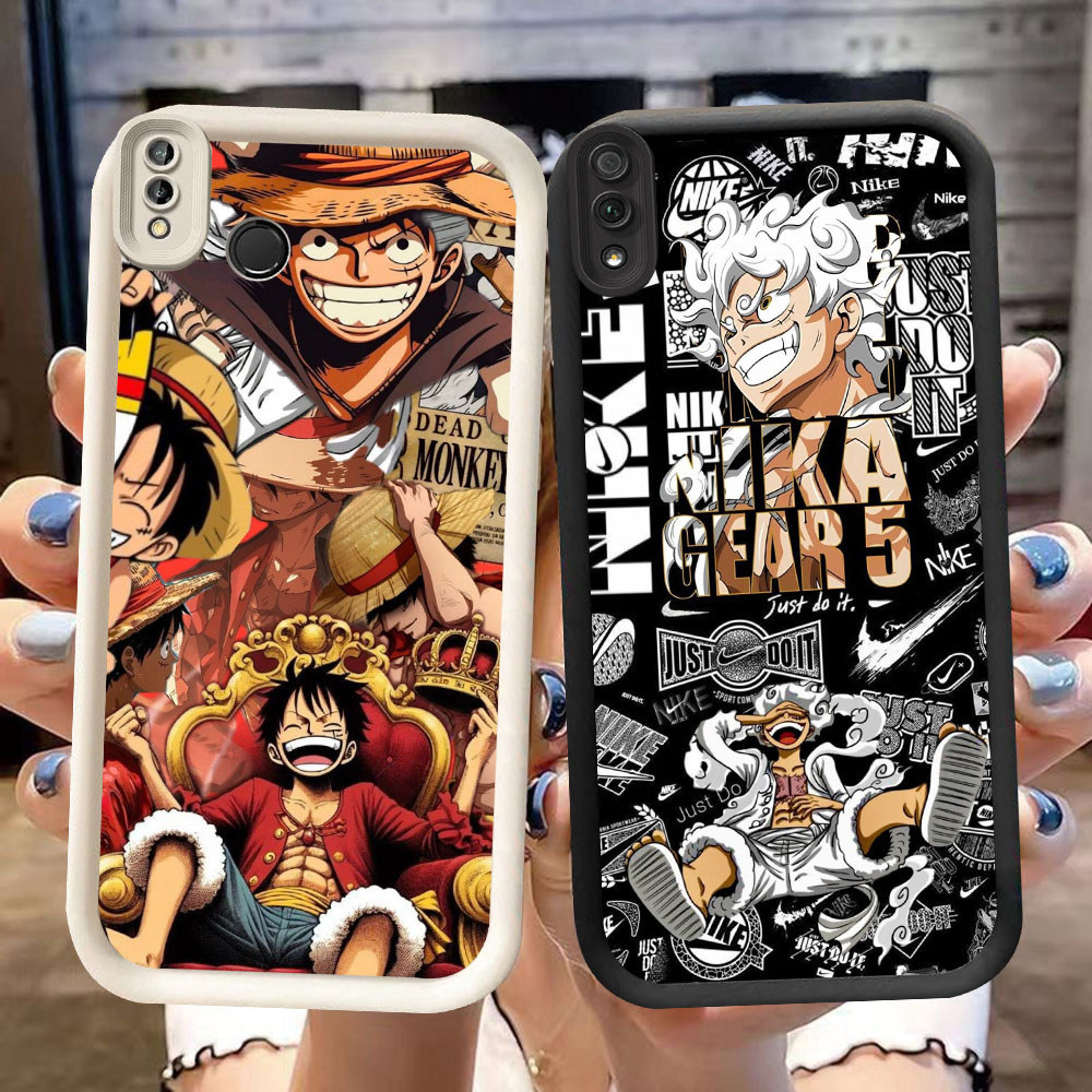 DK-75 One Piece Luffy ปลอกซิลิโคนสีดําและสีขาวสําหรับ VIVO Y81S Y66 Y91 Y95 Y91i V9 Y81 Y93 Y91C